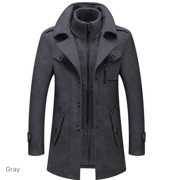 NWOT Warm and Windprood Winter Wool Pea Jacket - Picture 1 of 7